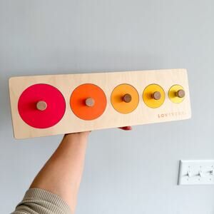 Lovevery The Babbler Play Kit Circle Of Friends Puzzle Baby Wooden Toy